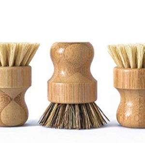 Our Bamboo Dish Brushes set is 100% natural. Handle is made of bamboo & the bristles are pure vegan & plant based. Eco-friendly product in zero waste packaging.