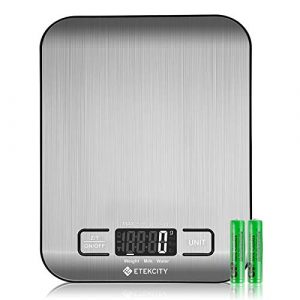 Get ready to take your cooking game to the next level with the Etekcity Kitchen Food Scale! This sleek digital scale also features an easy-to-read LCD display.