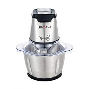The LINKChef Mini Food Chopper is perfect for mincing, chopping, pureeing & processing vegetables, herbs, sauces & dressings with 4 bi-level blades.