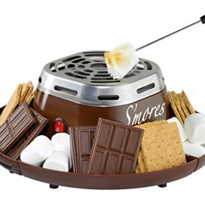 Nostalgia Indoor Smores Maker. Bring s'more fun indoors & roast marshmallows to perfection over the electric tabletop no flame heater. Includes 2 roasting forks