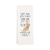Add a touch of whimsy and inspiration to your kitchen with the "Every Meal You Make Every Bite You Take I'll Be Watching You" Towel.