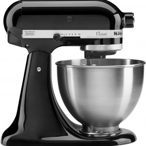 Get cooking with KitchenAid Classic Stand Mixer! It has a 4.5 QT stainless steel mixing bowl & 10 speeds to easily mix, knead, & whip your favorite ingredients.
