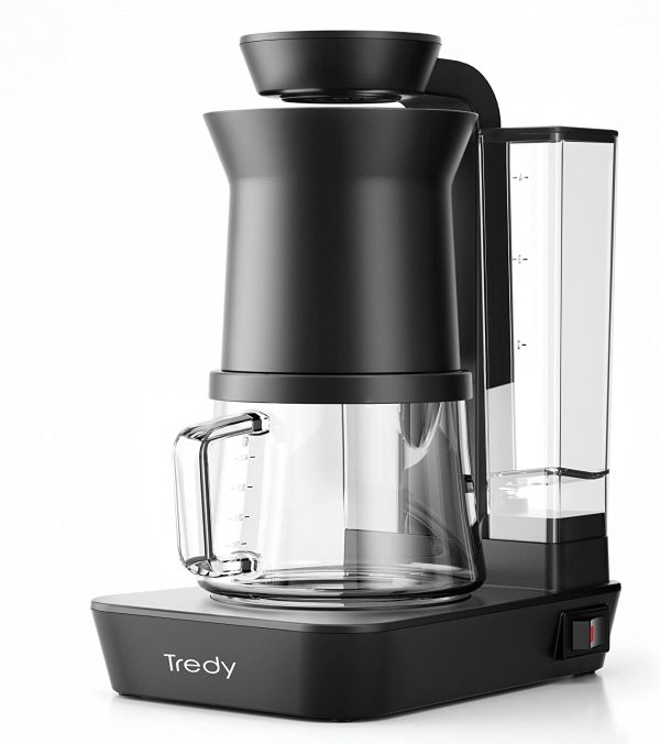 Start your mornings right with this 2 Cup Automatic Coffee Maker! Hassle free coffee in seconds. Patented spray head distributes hot water evenly to the grounds