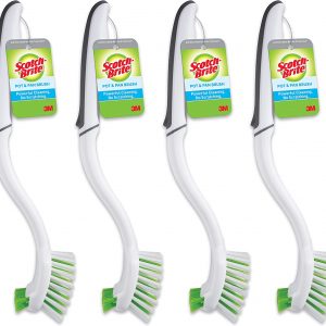 Say goodbye to stubborn stains & hello to a sparkling clean kitchen with 4 Scotch Brite Scrub Brushes. They have a built in antimicrobial agent in the bristles.