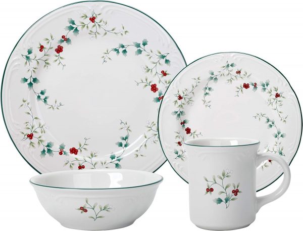 Capture the essence of winter with the timeless beauty of the Winterberry 16 Pc Dinnerware Set. Adorn your table this season with a holiday classic