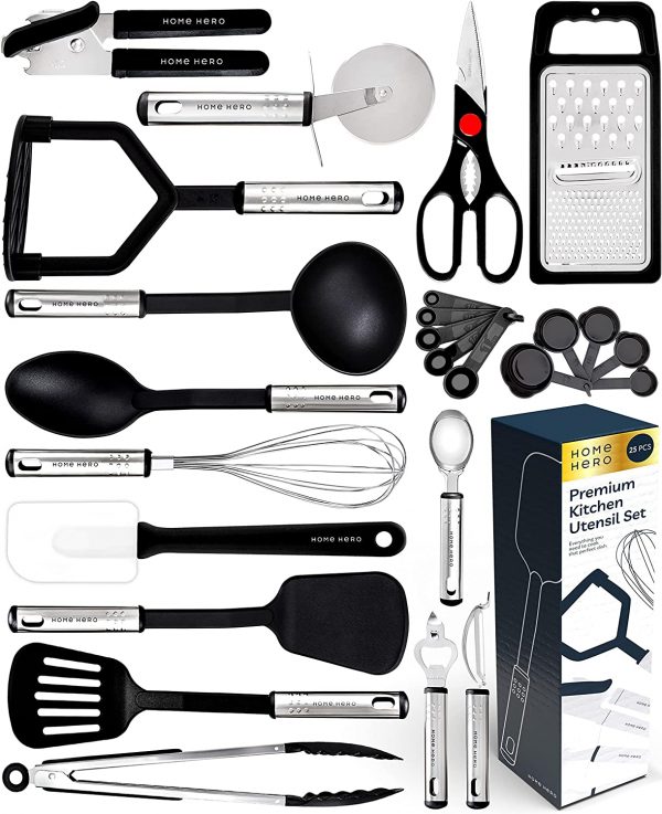 Introducing the ultimate kitchen companion - our premium 25/44 piece Kitchen Utensils Set! This high quality set has all the essential tools you need.