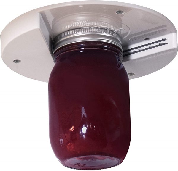 Tired of struggling with stubborn jar lids? Introducing the ultimate solution to stubborn lids - the Under Cabinet Jar Opener. Effortlessly twist off any lid.