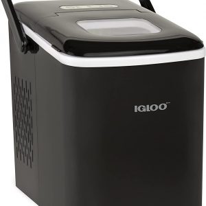 Igloo Self Cleaning Ice Maker produces an impressive 26 pounds of ice per day. Ice cubes are ready in 7 minutes.
