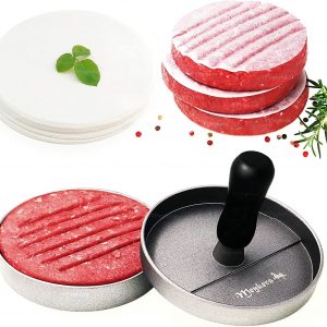 Make perfectly round burger patties with this Nonstick manual Burger Press.