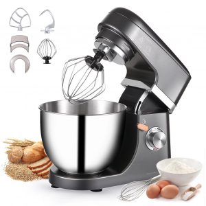 This 5QT 600W Tilt Head Mixer has a 600W high performance copper motor & stainless steel case. It's made to handle heavier doughs such as pastry & pizza dough.